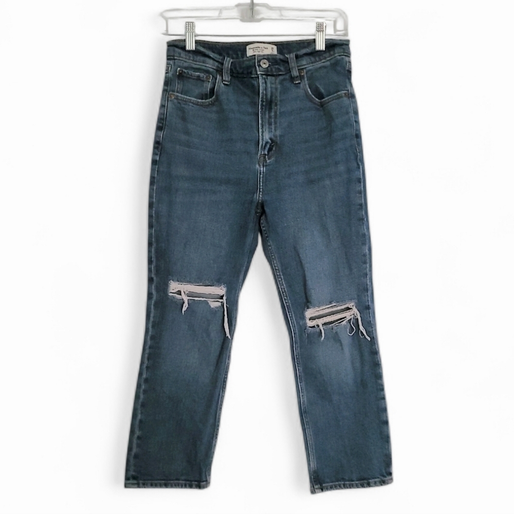 Abercrombie & Fitch Women's Ankle Straight Ultra High Rise Jeans Size 26 XS